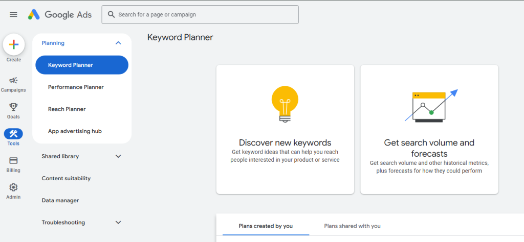 Google Keyword Planner